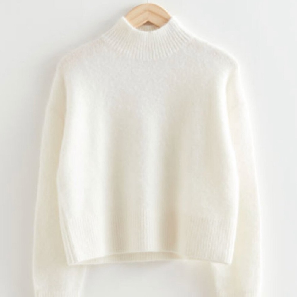 & Other Stories White Mockneck Sweater